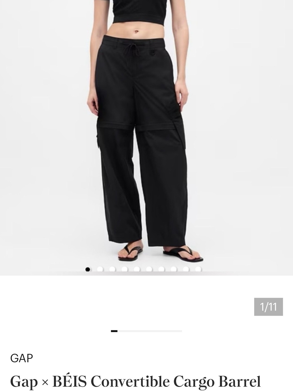 Gap × BÉIS Convertible Cargo Barrel Pants